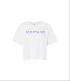 Women's White Mid-Length Boxy Tee