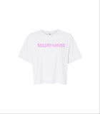 Women's White Mid-Length Boxy Tee