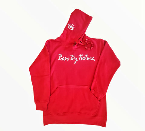 Boss By Nature Red Simple Hoodie