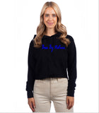 Boss by Nature Ladies Black Simple Cropped Hoodie