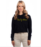 Boss by Nature Ladies Black Simple Cropped Hoodie