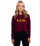 Boss by Nature Ladies Burgundy Simple Cropped Hoodie
