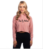 Boss by Nature Ladies Desert Pink Simple Cropped Hoodie