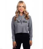 Boss by Nature Ladies Grey Simple Cropped Hoodie