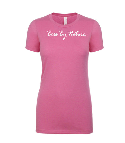 Boss by Nature Ladies Simple Pink T-shirt