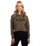 Boss by Nature Ladies Military Simple Cropped Hoodie