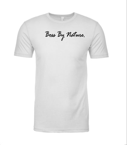 Boss by Nature Unisex Simple White T-shirt